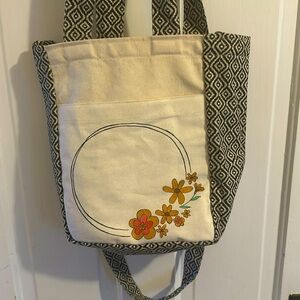 HANDMADE Blossom Design (Hand-Painted) Canvas Bag